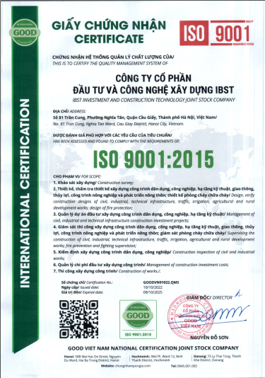 Giấy chứng nhận ISO 9001:2015